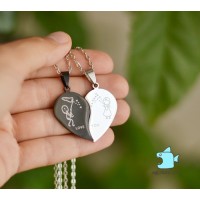 Кулон парный для влюбленных "Love you". Цена за 1 пару. На цепочке